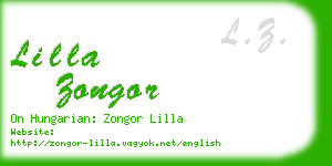 lilla zongor business card